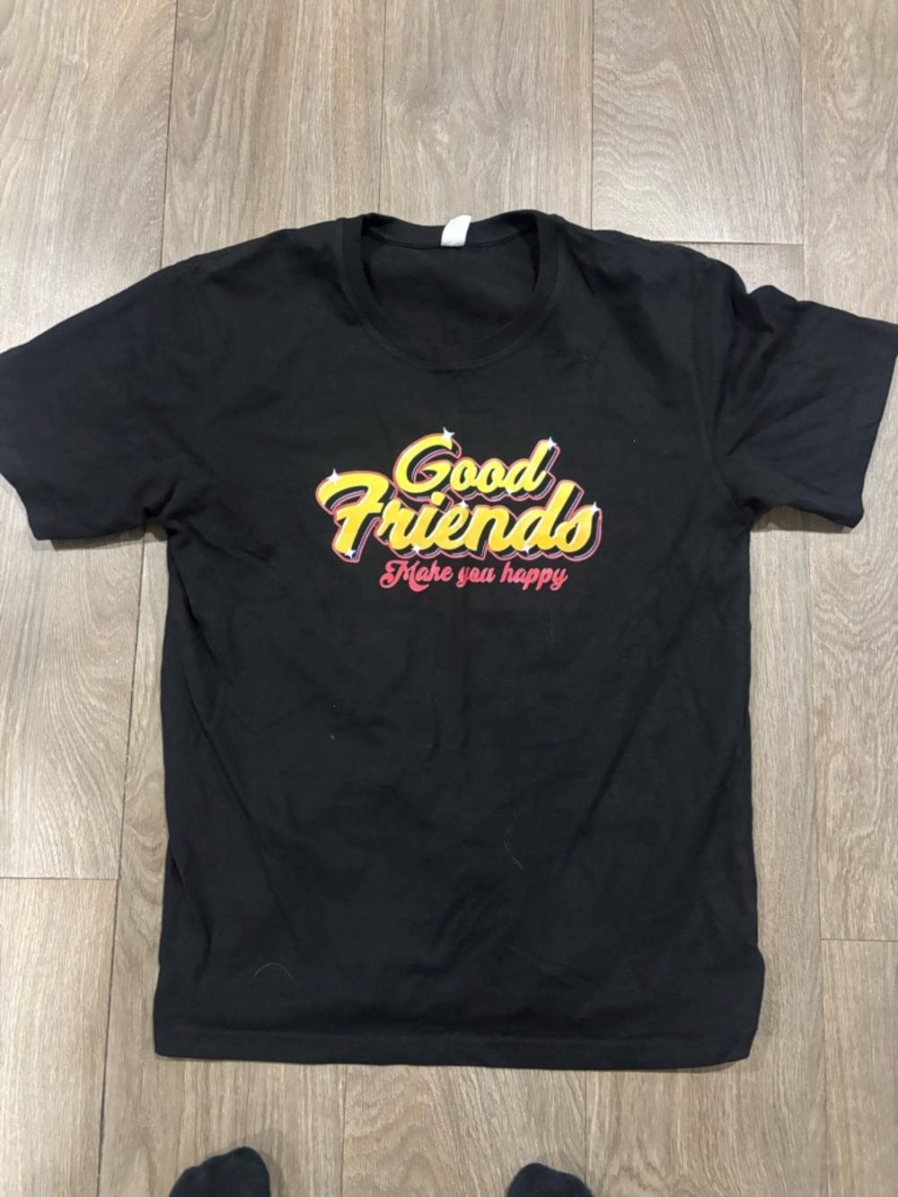 Good Friends Graphic Short Sleeve Tee - Black